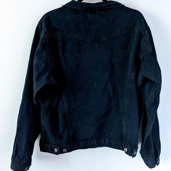 Black Oversized Denim Jacket - Picture 3 of 4